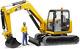 Bruder 02467 Cat Mini Excavator With A Worker