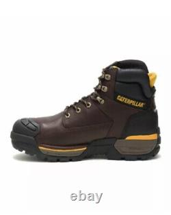 CAT Caterpillar Men's Excavator LT6 Waterproof Footwear Brown Work Boots SZ 11.5