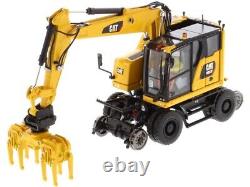 Cat Caterpillar M323f Railroad Excavator Safety Ver. 1/50 Diecast Masters 85661