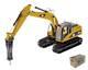 Caterpillar 85280 1/50 Scale Cat 320d L Hydraulic Excavator With Hammer Collection
