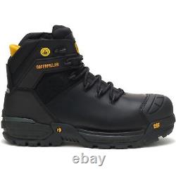 Caterpillar Excavator Black Leather Male Hiker Safety Footwear