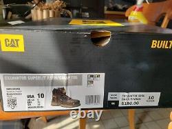 Caterpillar Excavator Superlite Mens Sz 12 Waterproof Brown CTOE Insulated Boots
