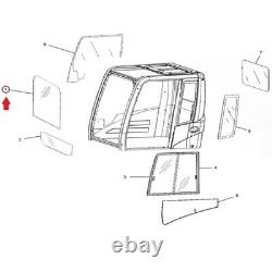 Front Upper Windshield Glass Fits Caterpillar Excavator 156-6472