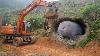 Large Excavator Working Meet Forest Mouse Use Excavator Dig Hole Catch Forest Mouse