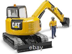 Bruder 02467 Excavateur Mini Cat Avec Un Travailleur