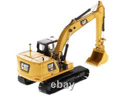 Chat Caterpillar 323 Excavateur Hydraulique 4 Outils de Travail 1/50 Diecast Masters 85657