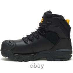 Chaussures de sécurité pour randonneur homme en cuir noir pour excavatrice Caterpillar