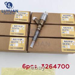 Injecteur de carburant diesel 6X 3264700 pour moteur Caterpillar C6 C6.4 Excavatrice CAT320D